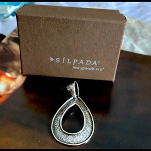 Silpada  .925 Sterling Silver Oxidized/ Textured Pendant